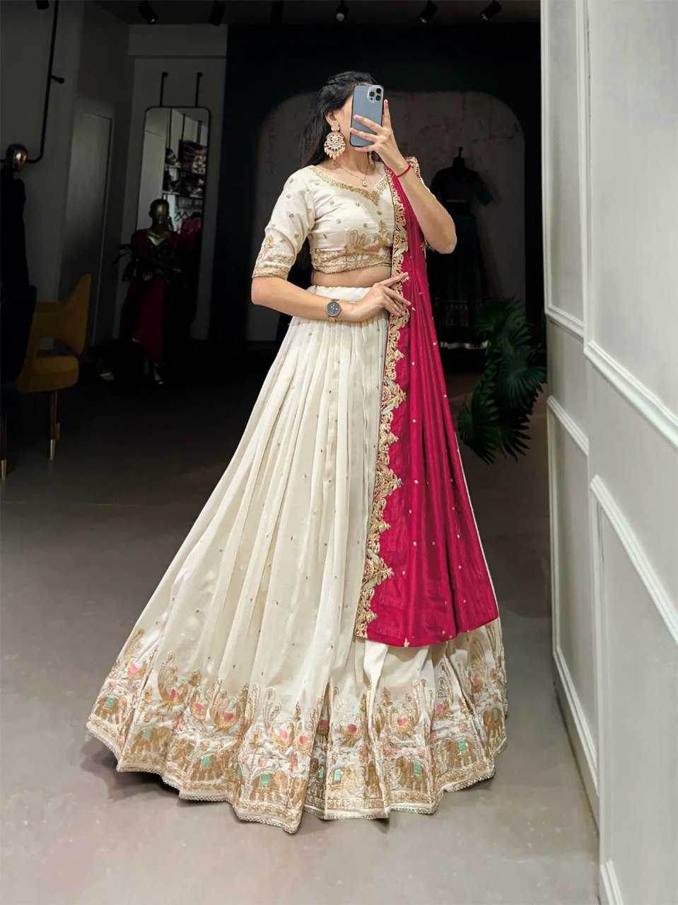 Chinon Embroidered Lehenga - MYLUXURY LANE ENTERPRISE